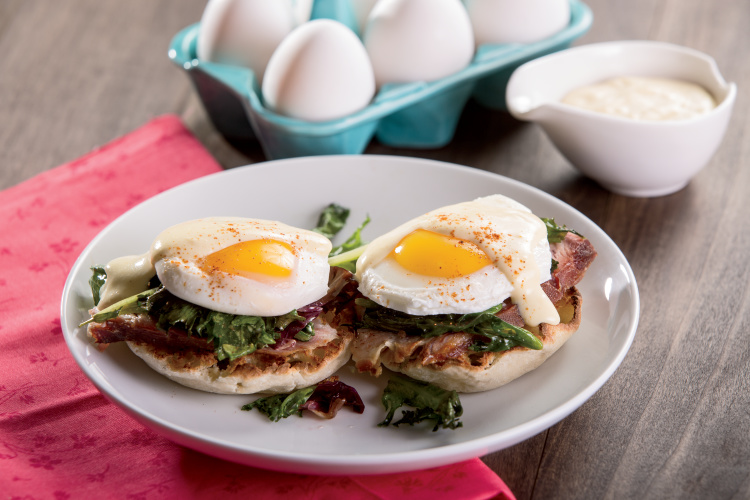 Eggs Benedict with Spring Greens