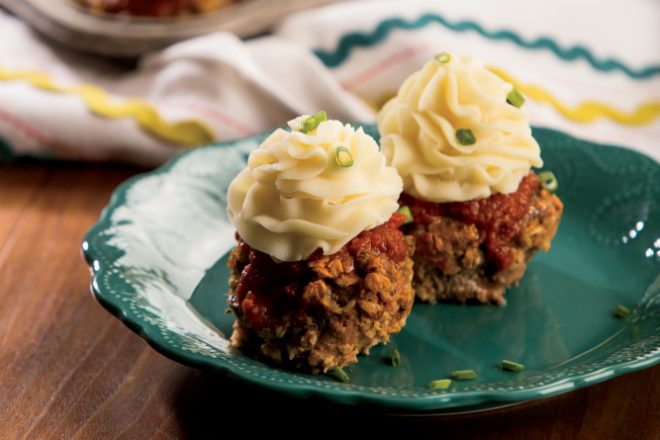 Meatloaf Cupcakes with Mashed Potato Frosting