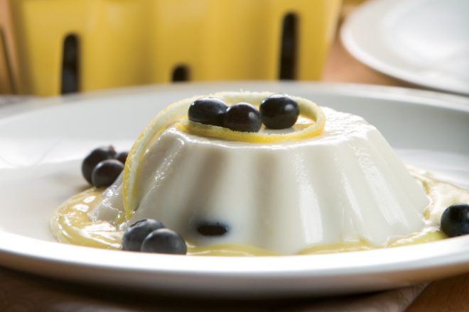 Blueberry Panna Cotta with Lemon Curd
