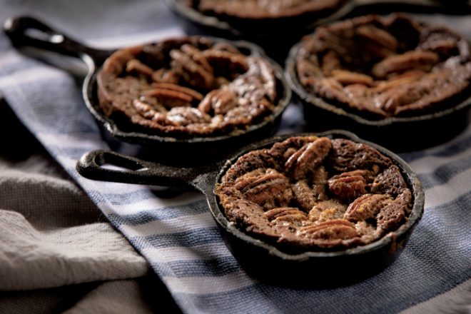 Pecan Pie Skillet Brownies