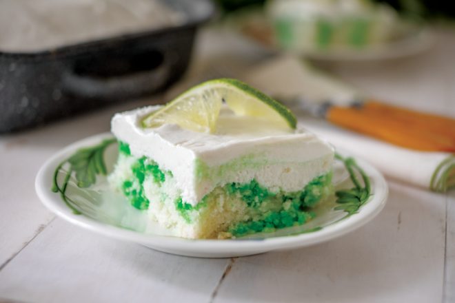 Sparkling Limeade Poke Cake